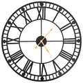 Wandklok Vintage-Stijl Met Quartz-Mechanisme Xxl 60 Cm Metaal
